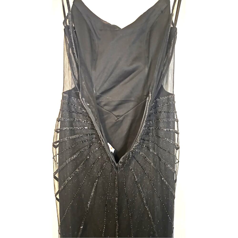 Beaded Sheer Bodice Gown with Sweetheart Neckline - Picture 4 of 4